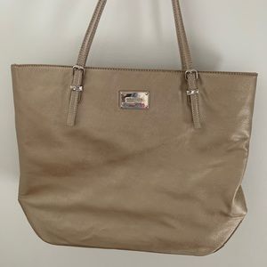 Nine West Gold Shoulder Bag Purse Tote